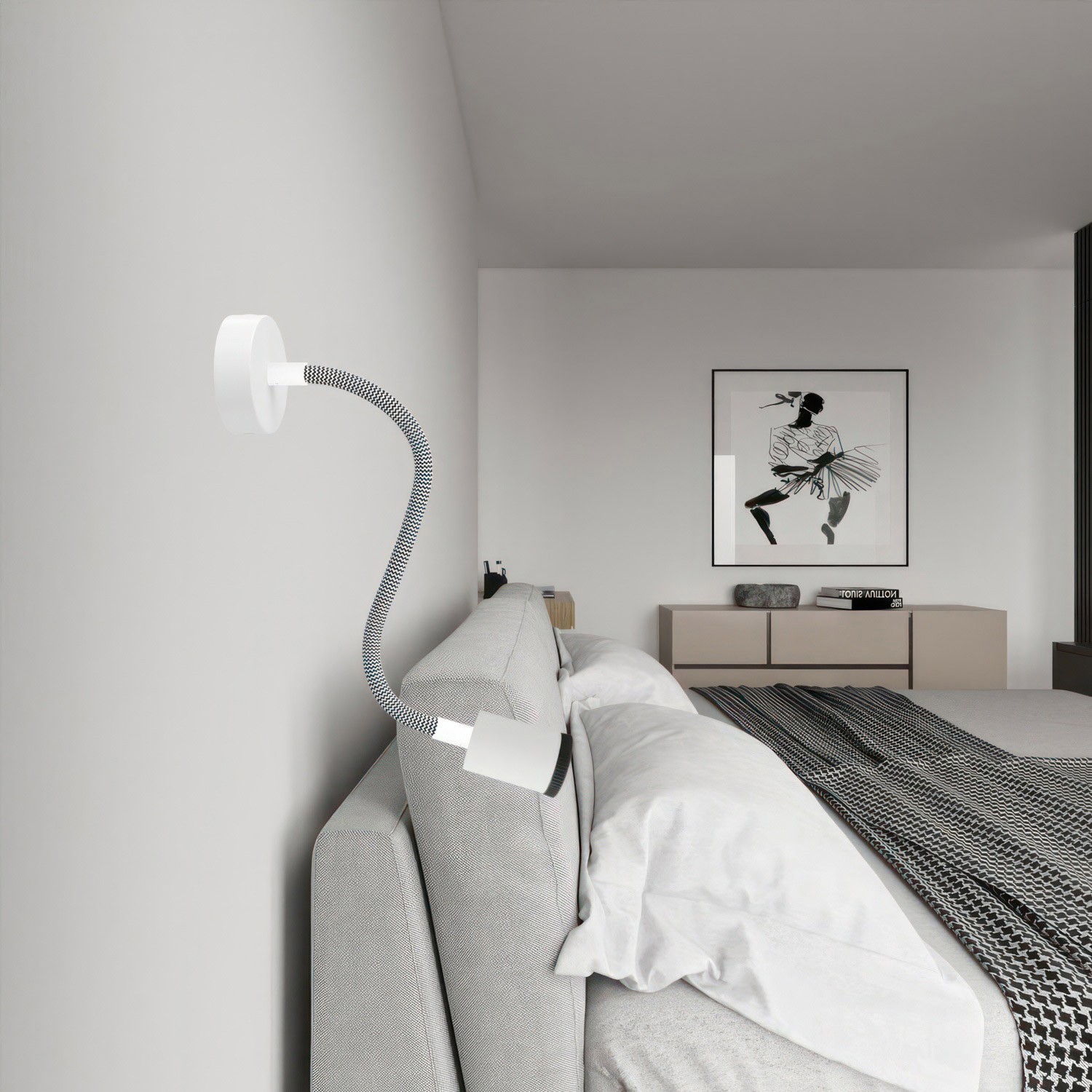 Creative-cables italia lámpara de techo/pared - blanco mate  apmflguvbo30vborz04
