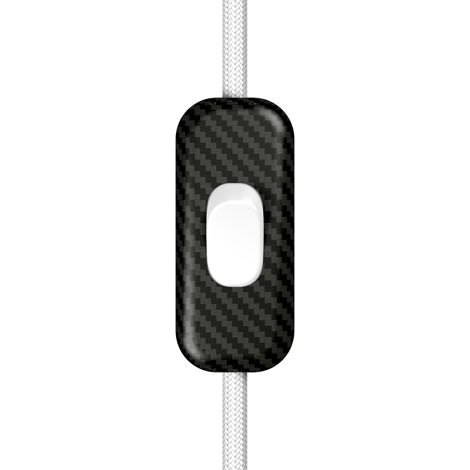 Interruptor de paso de diseño cilíndrico color blanco