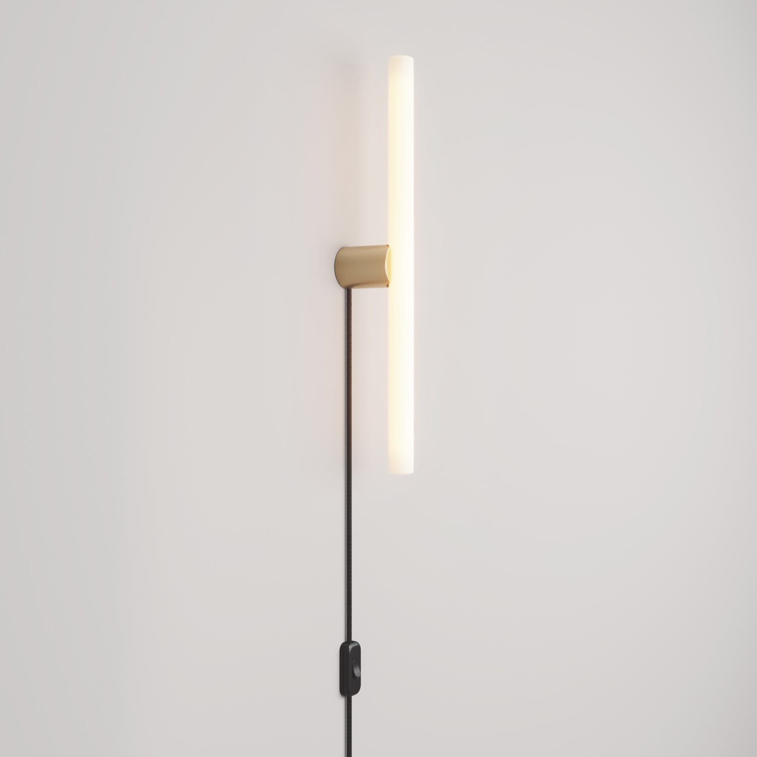 Lampada con spina con finitura metallica e lampadina LED lineare S14d - Bronzo satinato